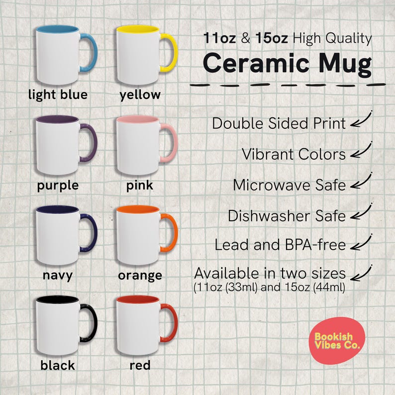 Custom Book Spine Book Stack Mug, Personalized Gift for Readers image 9