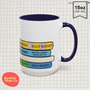 Taza con lomos de libro de Sally Rooney: un regalo para los amantes de los libros imagen 8