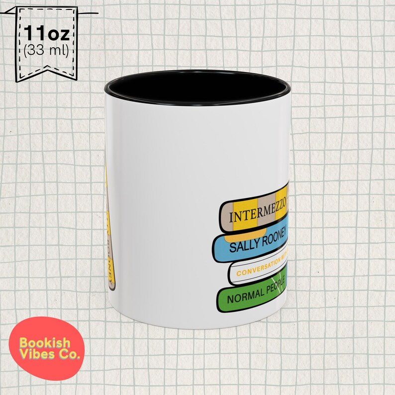 Taza con lomos de libro de Sally Rooney: un regalo para los amantes de los libros imagen 3