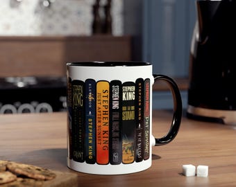 Stephen King Book Spines Mug: Horror Fan Gift Perfect for collectors