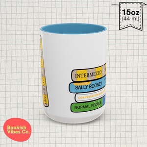 Taza con lomos de libro de Sally Rooney: un regalo para los amantes de los libros imagen 7