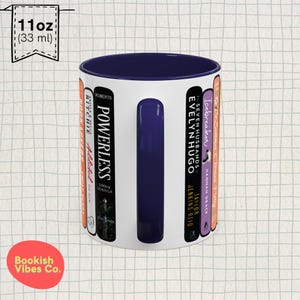Custom Book Spine Book Stack Mug, Personalized Gift for Readers image 5