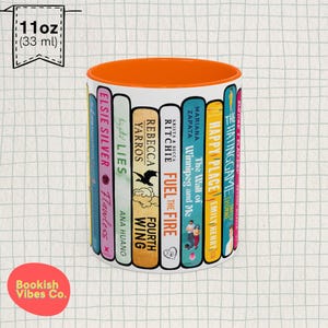 Custom Book Spine Book Stack Mug, Personalized Gift for Readers image 3