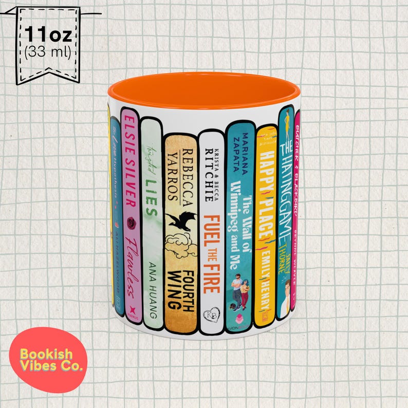 Custom Book Spine Book Stack Mug, Personalized Gift for Readers image 3