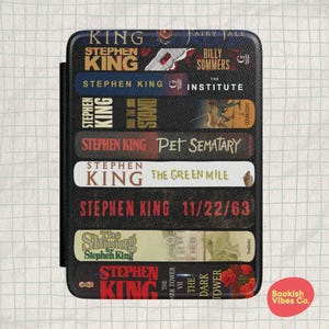 Stephen King Inspired Kindle Case | Horror Book Stack Kindle Cover | Bookish Kindle Case | Reader Gift