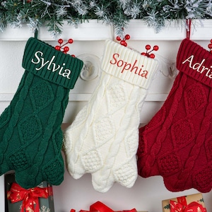 Pet Christmas Stockings, Family Christmas Stocking, Embroidered Monogram Stocking, Dog Bone Christmas Stockings with Name, Holiday Stockings