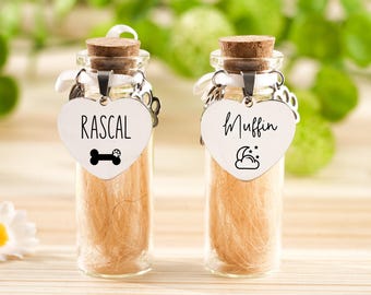 Frasco conmemorativo personalizado de piel de mascota: recuerdo grabado con alas de acero inoxidable.