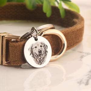 Dog and Cat Image Memorial Tag, Personalized Engraved Pet Portrait Keychain, Pet Memorial Keyring, Engraved Photo keychain,Custom Lover Gift
