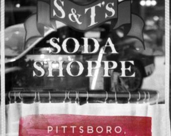 4x6" Postcard - Soda Shoppe ~ Pittsboro NC ~ ready to stamp, write, and mail!