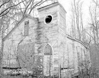 4x6" Postcard - Chatham County Historic Church ~ Pittsboro NC ~ ready to stamp, write, and mail!