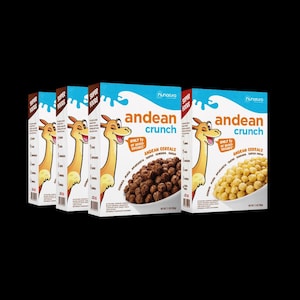 Andean Crunch Cereal: Superfood Bundle, Wenig Zucker (4 Boxen)