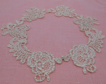 RBG Inspired GORGEOUS Hand Made Detachable Beaded Lace Collar