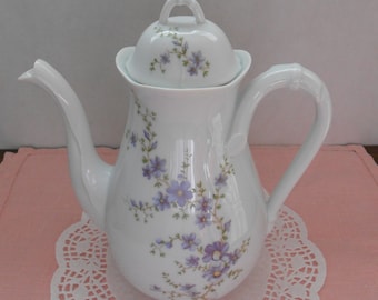coffee pot Limoges porcelain Made in France Coffee pot and Limoges porcelain milk jug creamer coffee