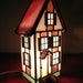 Stained Glass House Accent Lamp, Stained Glass House Night Light