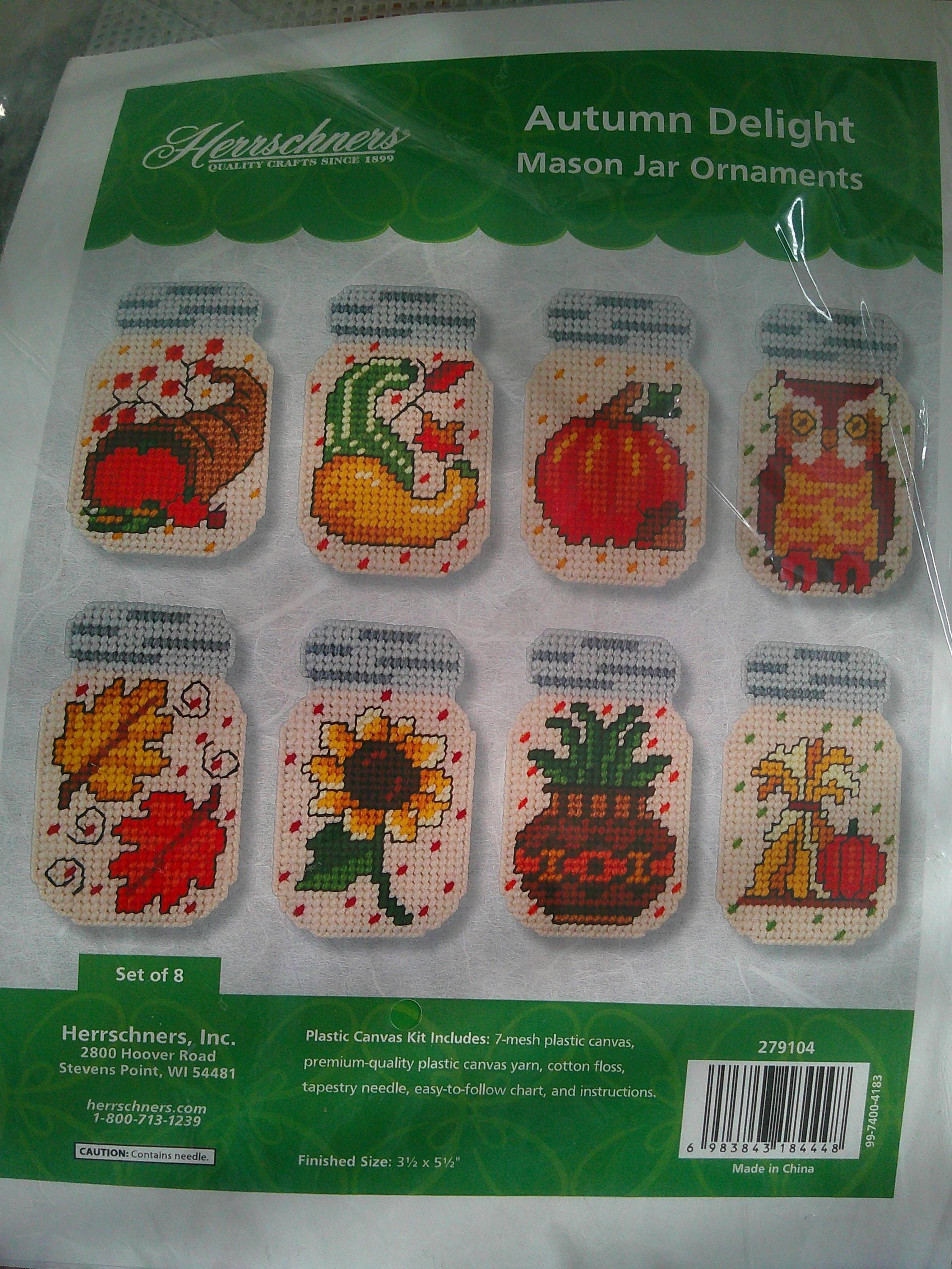 28 Quick And Easy Mason Jar Crafts For Kids To Create 21 Herrschners #279104 "Autumn Delight" Plastic Canvas Mason Jar…