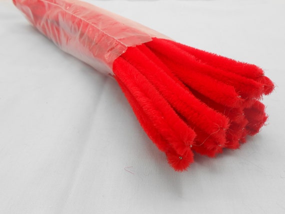 Darice 10mm Red Pipe Cleaners, Red Chenille Stems, NOS, Thick Red Chenille  Stems -  Israel