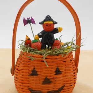 Ensemble De 2 Coussins Halloween OOAK - Jack-o-Lantern - 7x9 Pouces - Fait Main