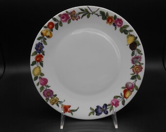 Limoges Porcelaine de Paris Decor Les Quatre Saisons Salad Plate Replacement Dish, Limoges Fruit Pattern Porcelain Plate