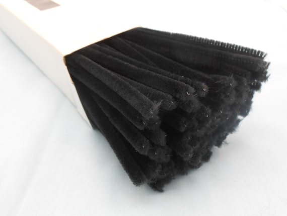 Darice 100 Pcs. 6mm Black Pipe Cleaners. Black Chenille Stems 