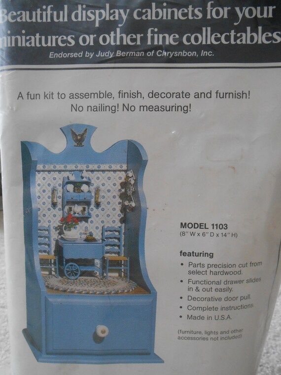 Miniatures Wooden Display Cabinet Kit What-Not Enterprises,