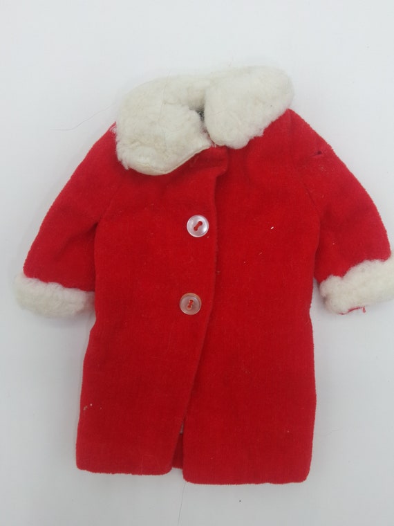 Vintage Skipper #1948 Velvet and Lace Coat, Skipper Red Velvet Coat
