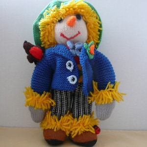 knitted scarecrow doll