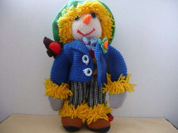 knitted scarecrow doll