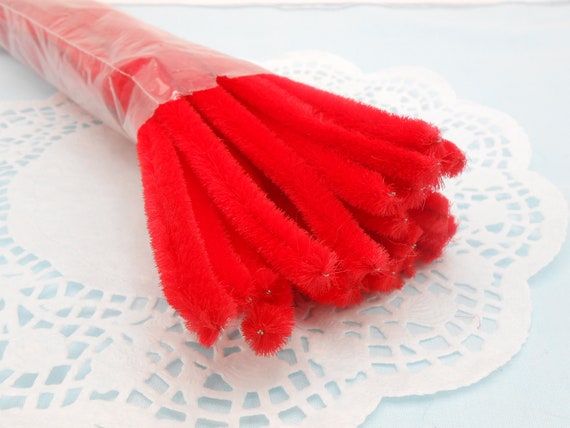 Darice 10mm Red Pipe Cleaners, Red Chenille Stems, NOS, Thick Red Chenille  Stems -  Israel