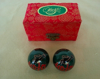 Chinese Cloisonne Musical "Healthy Balls", Cloisonne Gymnastic Ball, Baoding Balls for Stress Relief