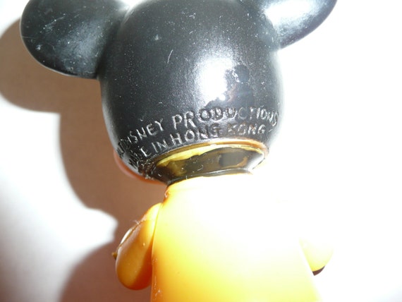TWO Plastic Jointed Mickey Mouse Toy, Made in Hong Kong