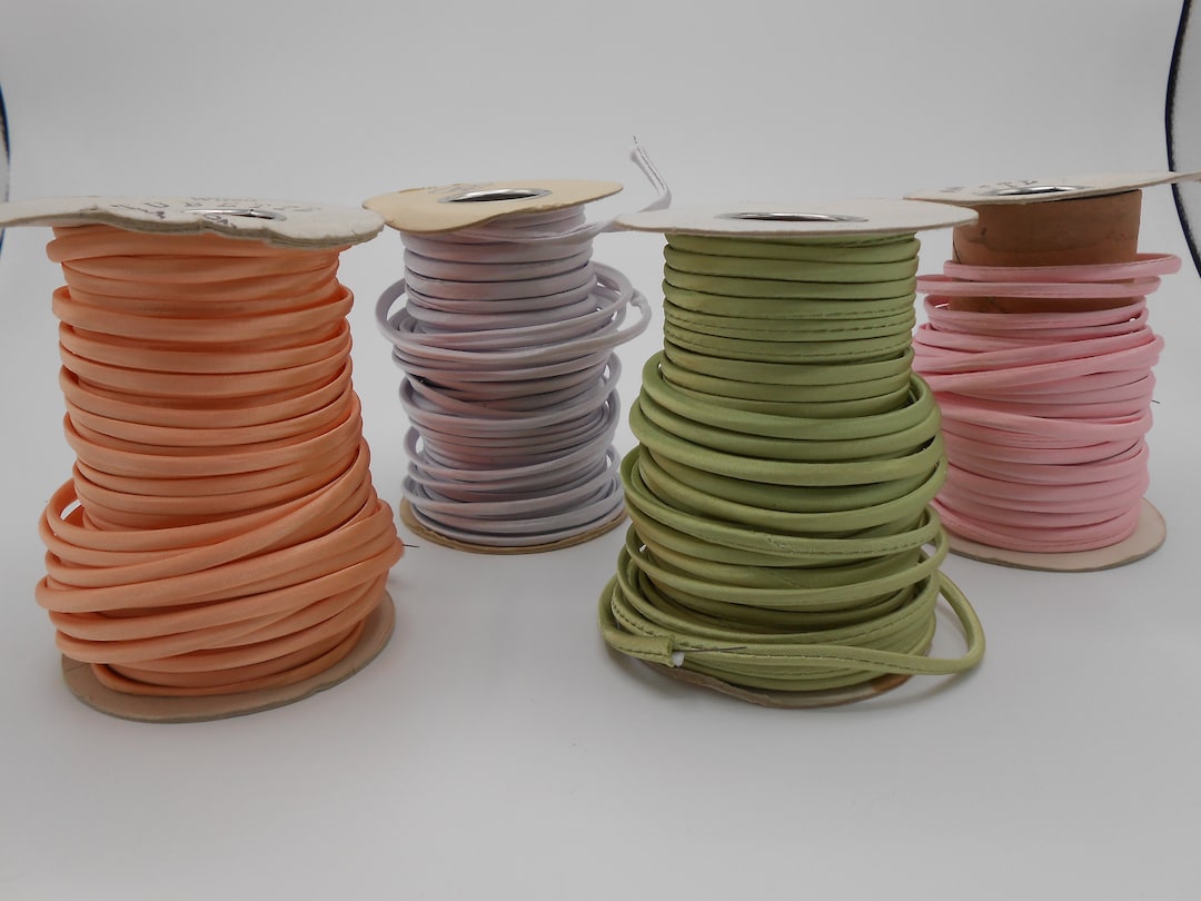 Simplicity Rattail Trim Four Rolls Vintage Pastel Rayon and Cotton Wired Rattail Cord Trim ...