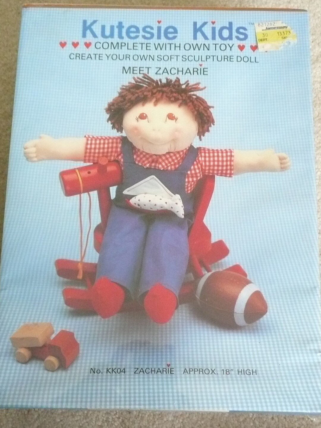 CLEARANCE Kutesie Kids zacharie Soft Sculpture Boy Doll Kit, Boy