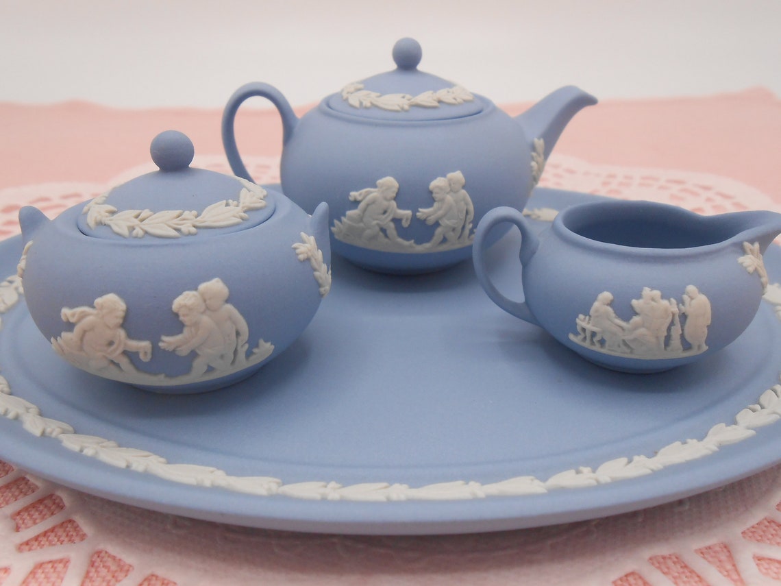 RARE Miniature Wedgwood Tea Set Miniature Wedgwood Teapot Etsy