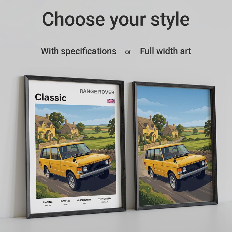 Range Rover Classic Poster Wall Art | British Legend Decor | Gift for ...