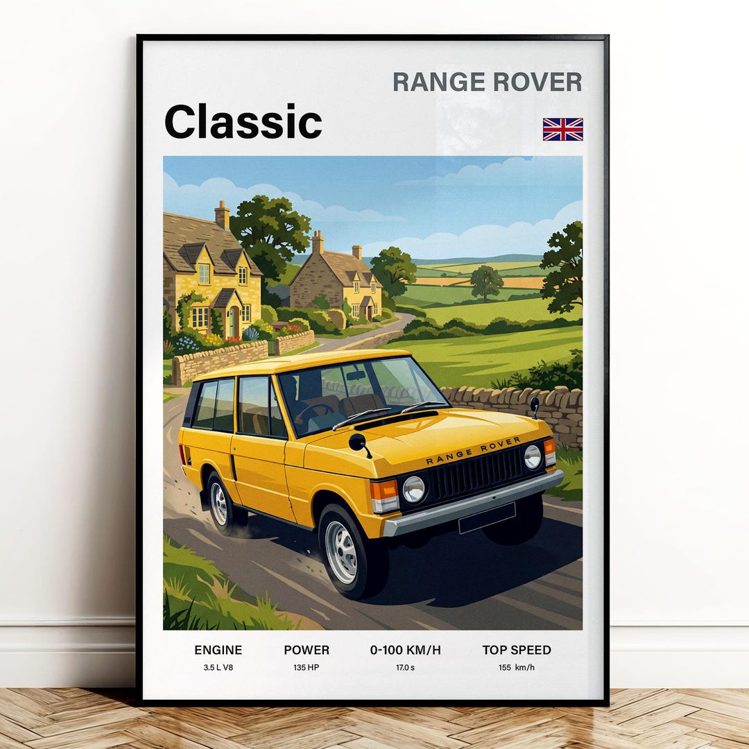 Range Rover Collection Poster Range Rover Classic Poster Wall Art | British Legend Decor | Gift for ...