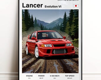 Vintage Mitsubishi Lancer Evolution VI T.M.E Magazine
