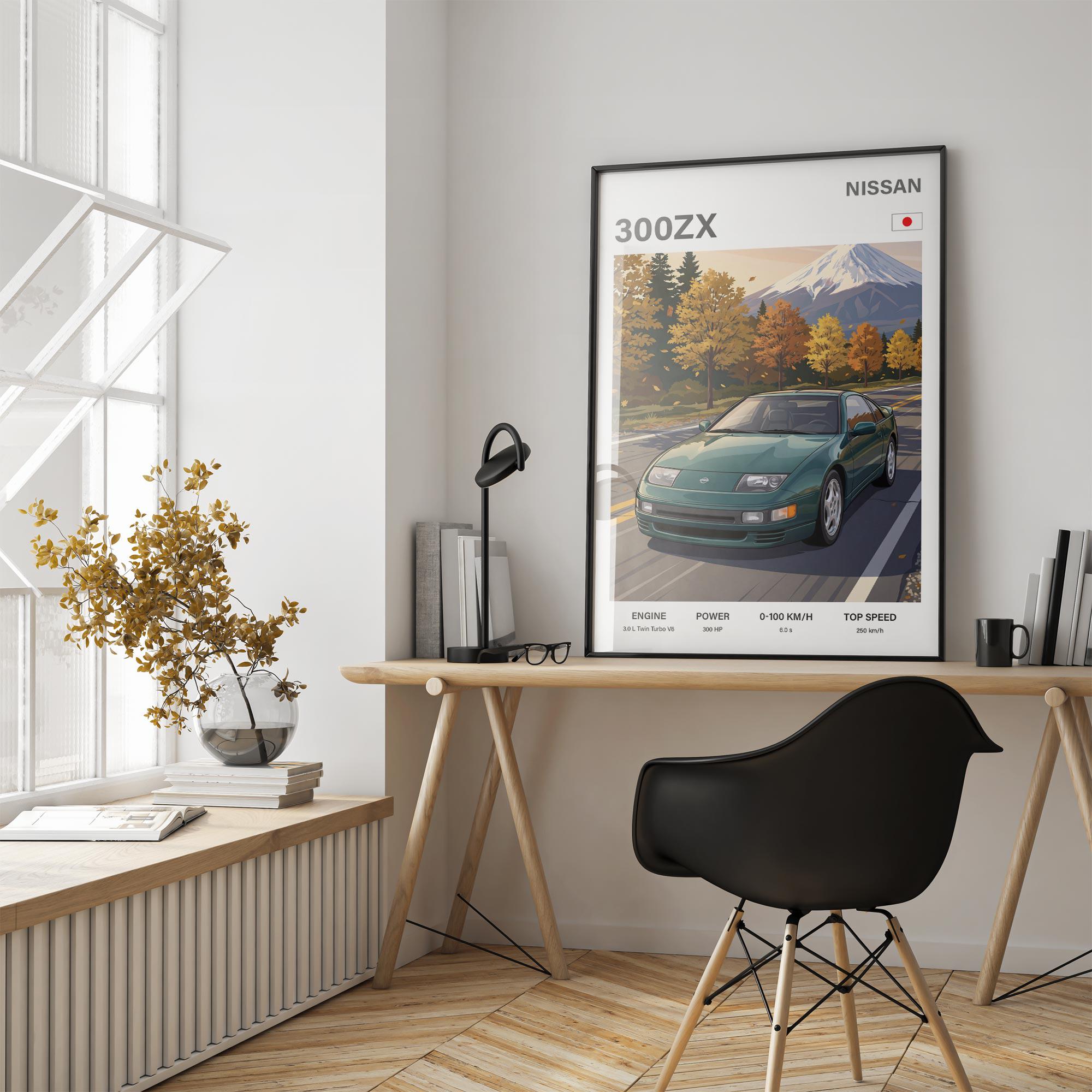 Nissan 300ZX Twin Turbo (Z32) Poster Japanese Sports Car | Wall