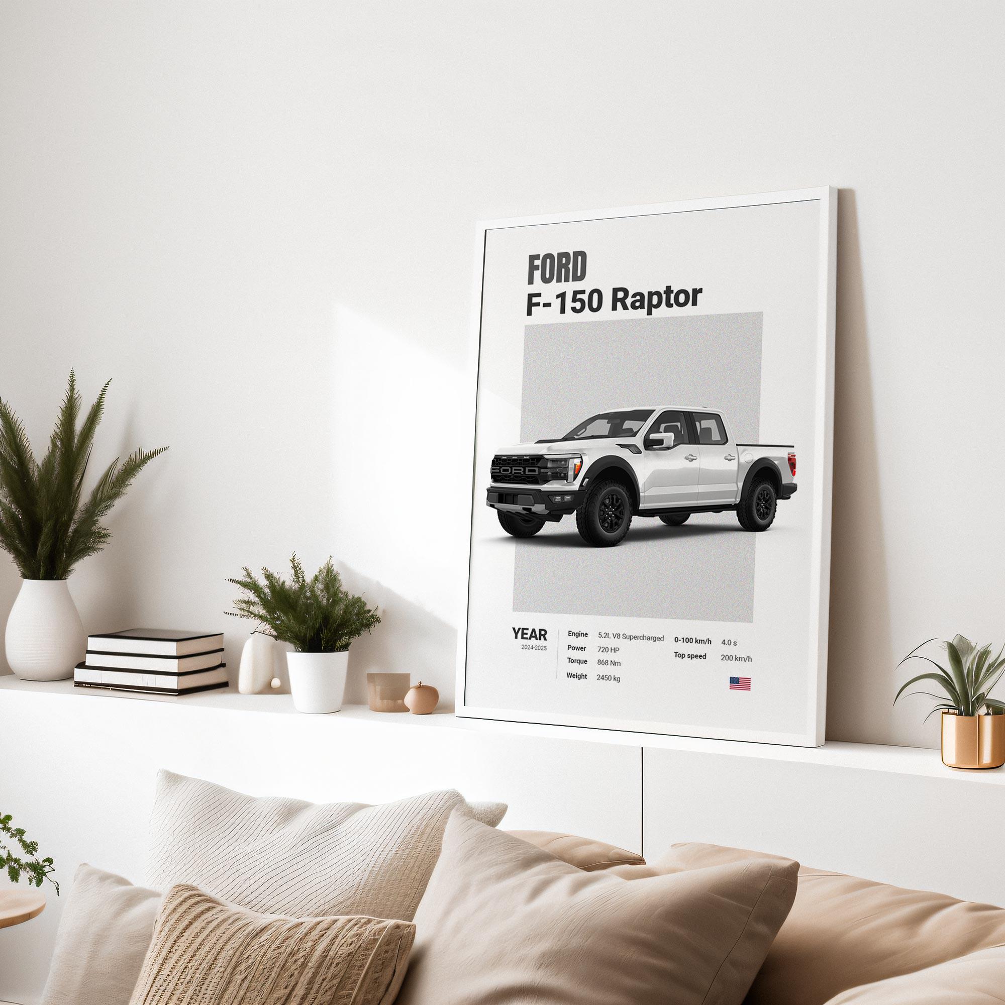 Raptor R Poster Ford Raptor F150 Poster | Wall Decor | Car Poster | Auto Lover Art ...