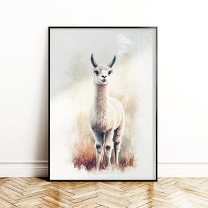 Llama poster for kids | Wall decor | children&#39;s room nursery | Picture Decoration