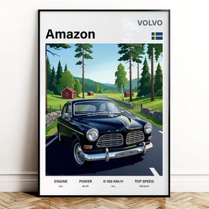 VOLVO ボルボ Amazon 121/122S 限定アート Volvo 122 S - Etsy