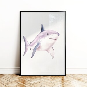 Shark poster for kids | Wall decor | children&#39;s room nursery | Picture Decoration