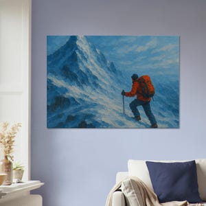 Climber Canvas Print - Stunning Mountain Art - Perfect Adventure Decor