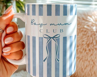Boy Mum Club Mug Baby Shower Gift Gender Reveal Present