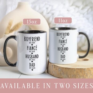 First Time Dad Gift From Wife - Gifts For New Dad - Boyfriend Fiance Husband Dad Mug Personalised - Pregnancy Announcement New Dad Gift bild 2