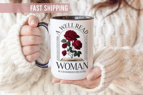 Book Mug - Book Lover Mug - Bookish Gifts For Her - Book Club Gifts - Feminist Mug - Bookworm Mug - Book Coffee Cup - Book Gift - Book Cup