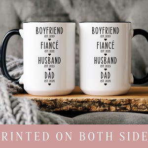 First Time Dad Gift From Wife - Gifts For New Dad - Boyfriend Fiance Husband Dad Mug Personalised - Pregnancy Announcement New Dad Gift bild 4