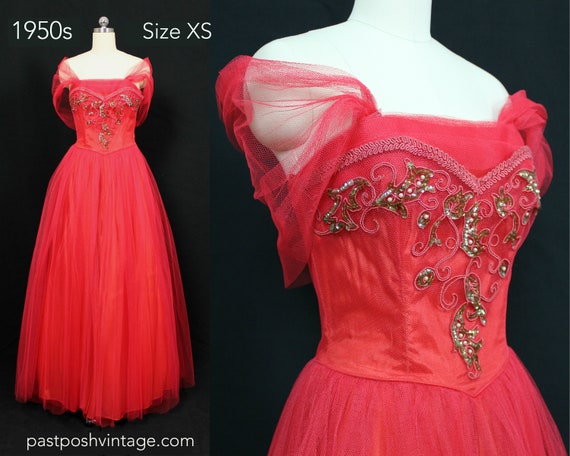 Vintage 1950s Formal | 1950s Sexy Strapless Scarle