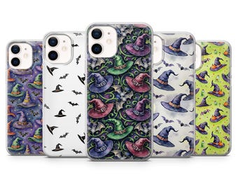 Witch Hat Pattern Case - Unique Design for Spooky Season  for Your iPhone 17 Pro Max,16e,15,14,12, Samsung S25 Ultra, S24 FE,Pixel 10 XL, 9a