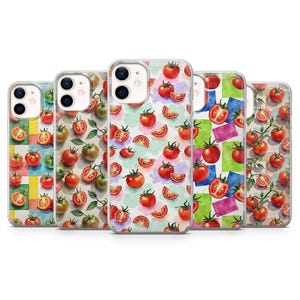 Niedliches Tomate Design Cover - Sondergrößen erhältlich für iPhone 16 Pro Max, 15 Plus, 14, 13, Samsung S25, S24, S23, A56, A55, A56,Pixel 9 Pro, 8