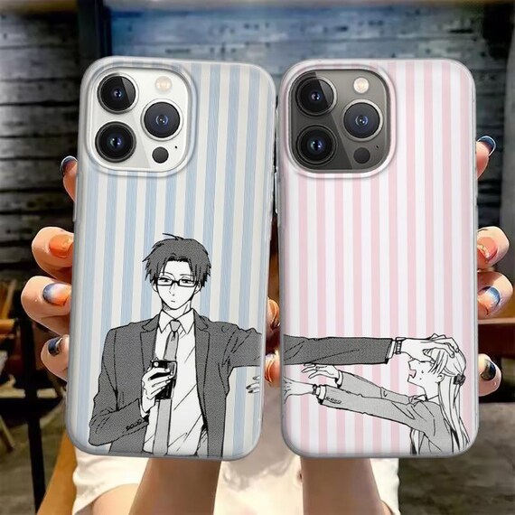 Matching Anime Couple Phone Case Cute Head Pat Manga Cover iPhone 16 15 14 13 12 11 Pro Max Plus Striped Blue Pink Boyfriend Girlfriend Gift Matching Anime Couple Phone Case Cute Head Pat Manga Cover iPhone 16 15 14 13 12 11 Pro Max Plus Striped Blue Pink Boyfriend Girlfriend Gift